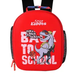 Smily Kiddos Kids Red & Grey Graphic Printed Backpack With Compression Straps-picture-33