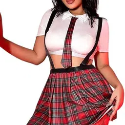 luxzii - a touch of luxury LUXZII Women Sexy Two-Piece Babydoll Dress, Student Role Play Dress, Women's Nightwear Honeymoon Dresses for Birthday Gift, Honeymoon, Anniversary image 1