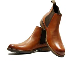 HX London Men Slip On Chelsea Leather Boots-picture-28
