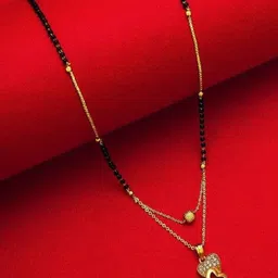 JEWEL WORLD Gold-Plated Beaded Mangalsutra-picture-17