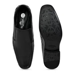 HX London Men Textured Leather Memory Foam Insole Formal Slip On Shoes image 2