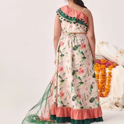 pspeaches Girls Printed Thread Work Ready to Wear Lehenga & Blouse With Dupatta image 5