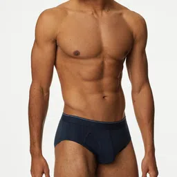 Marks & Spencer Pack Of 5 Mid-Rise Basic Briefs T146766SDENIM MIX image 3