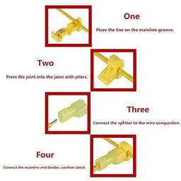 e-INFINITY Wire Cable Connectors Terminals Crimp Scotch Lock Quick Splice Electrical Car Audio 22-10AWG 0.5mm-6mm Kit Tool Set, Blue -20PCS (10 Set/Pair) image 5