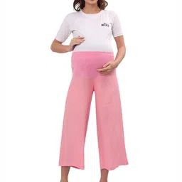 mama & bebe Rayon Regular Fit Printed Maternity Palazzo Pant for Women image 1