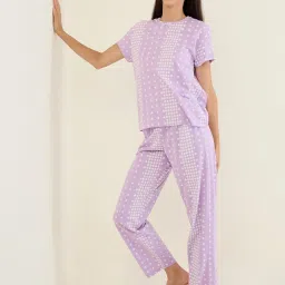 Sweet Dreams Women Polka dot Printed Top and pajama-image-2
