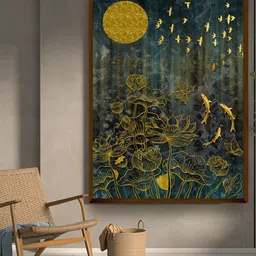 The Art House Blue Abstract Printed Framed Wall Art-picture-11