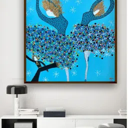 The Art House Blue & Black Printed Framed Wall Art-picture-35