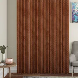 HOSTA HOMES Brown Set of 4 Door Curtain-image-71