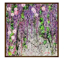 The Art House Purple Abstract Painting canvas Wall Art image 2