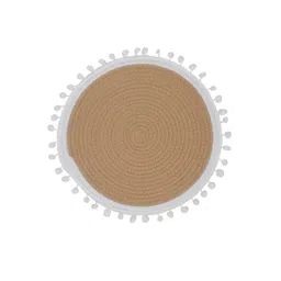 HOSTA HOMES Beige & White Self Design Pure Cotton Table Placemats image 2