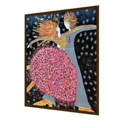 The Art House Pink & Grey Abstract Painting Wall Art image 3