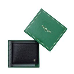 Da Milano Men Black Textured Leather Two Fold Wallet-picture-12