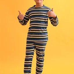 Anthrilo Boys Horizontal Striped Night Suit-image-94