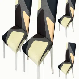 House of Quirk Multi-Color Stretch Removable Washable Short Dining Chair Covers (Pack of 4)-image-19