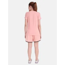Wear Jukebox Drift V-Neck T-Shirt and Shorts Women Peach image 2