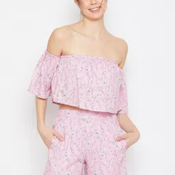 DELAN Women Pink Printed Co-ords-picture-32