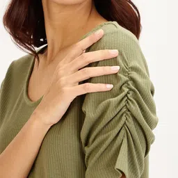 SALT ATTIRE Leisure Self Design V-Neck Top image 2