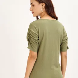 SALT ATTIRE Leisure Self Design V-Neck Top image 4