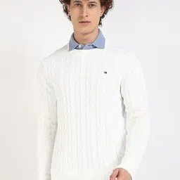 Tommy Hilfiger Men Cotton Cable Knit Pullover-image-64