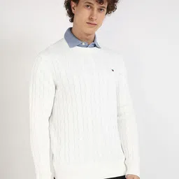 Tommy Hilfiger Men Cotton Cable Knit Pullover image 4