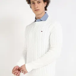 Tommy Hilfiger Men Cotton Cable Knit Pullover image 3