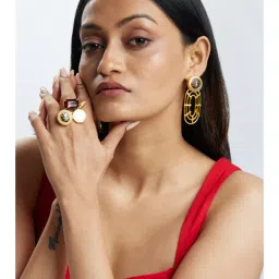 AMOSSH 18K Gold Plated Anti Tarnish Honey Bee Earrings-picture-17