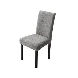 House of Quirk Chair Cover Removable Washable Short Dining Seat Slipcover - Dark Grey-picture-13