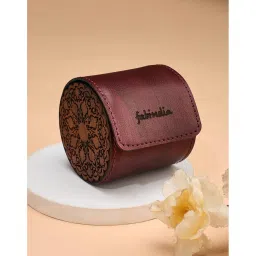 fabindia fashion Fabindia Brown Leather Coin Pouch image 2