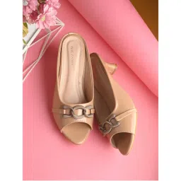 CLOG LONDON Womens Beige Peep Toe Heels-image-9