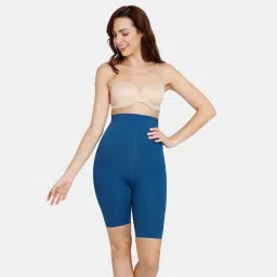 Zivame All Day High waist Butt Enhancing Thigh Shaper - Poseidon -Blue image 1