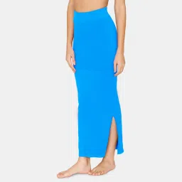 Zivame Seamless All Day Mermaid Saree Shapewear With Removable Drawcord - Blue image 3
