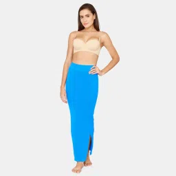 Zivame Seamless All Day Mermaid Saree Shapewear With Removable Drawcord - Blue image 4