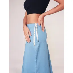 I AM BY DOLLYJAIN Women Doctor Blue Lycra Solid D'Coat image 5