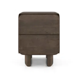 urban ladder Olen Solid Wood Bed Side Table In Danish Walnut Finish image 3