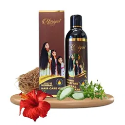 mariyas herbal hair care oil HAIR REGROWTH KIT . Natural Hair Care Kit with Hibiscus Gel, Tulsi Shampoo, Hair Oil, 3 Pieces image 2
