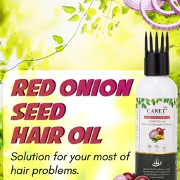 caret organic CARET Set Of 5Red Seed Onion Hair Oil - 100 ml Each image 2