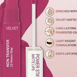 FORFOR Powerstay Set Of 3 Liquid Matte Lipsticks - Pink Blush, Cocoa Brown, Sandy Nude image 5