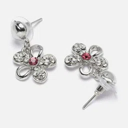 Kennice Rhodium-Plated American Diamond Studded Jewellery Set image 4