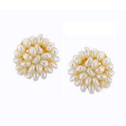 Sri Jagdamba Pearls Dealer Gold-Plated Studded Contemporary Studs Earrings-picture-52
