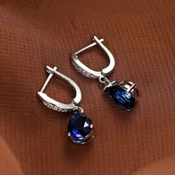 Unwind by Yellow Chimes  Women Blue Contemporary Drop Earrings-picture-37