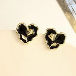 Krelin Gold-Plated Heart Shaped Studs Earrings image 3