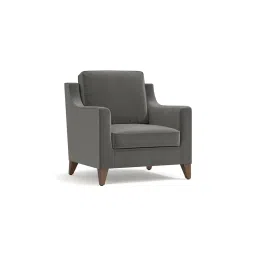 urban ladder create Abbey 1 Seater Fabric Sofa in Ash Grey Velvet Colour-picture-11