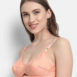 VStar Single Layered Seamed Round Stitch Pure Cotton Everyday Bra With All Day Comfort image 3