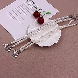 Licogel Decorative Removable Holder Woman Girls Ladies Bra Straps Faux Pearl Lightweight Nonskid Invisible Bra Shoulder Straps image 4