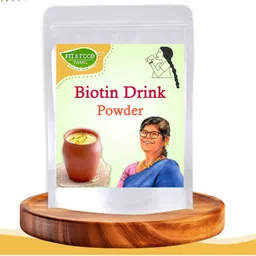 FIT & FOOD TAMIL Biotin Powder|For Glowing Skin & Healthier Hair|Hair Vitamin Supplement|Strong and Shinier Hair & Nails|Biotin for Increased Hair Density|Plant Based Collagen Powder| 250g image 1