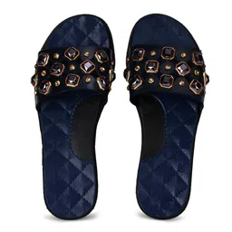JUMPLITE Embellished Open Toe Flats image 1