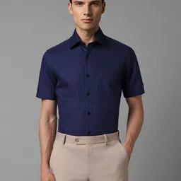 Louis Philippe Classic Fit Micro Ditsy Printed Pure Cotton Formal Shirt-picture-41