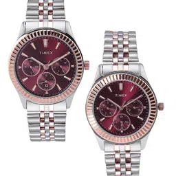 Timex Unisex His & Her Bracelet Style Straps Analogue Multi Function Watch TW0PRE003-picture-18