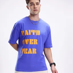 Kook N Keech Typography Printed Pure Cotton Oversized T-shirt image 3